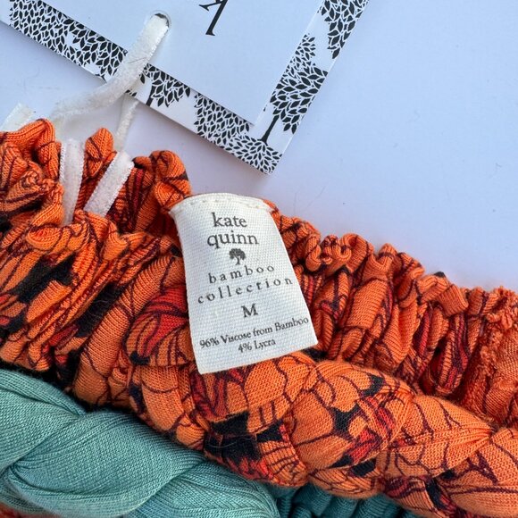 Kate Quinn Head Bow Set | Braided, 4-Pack | Seafoam, Rust & Floral | 6–12 (M) - Picture 7 of 7